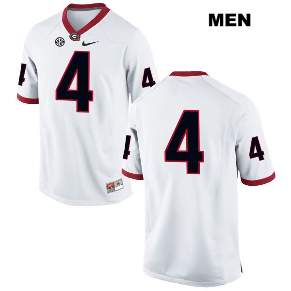 Georgia Bulldogs Men's Mecole Hardman #4 NCAA No Name Authentic White Nike Stitched College Football Jersey HCG8556XG